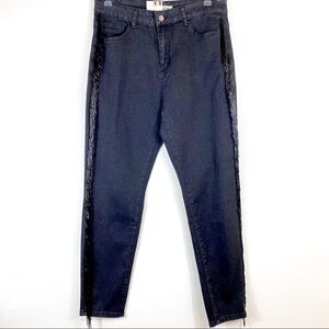 NWT My Boo Black BEADED TASSEL JEANS High Waisted